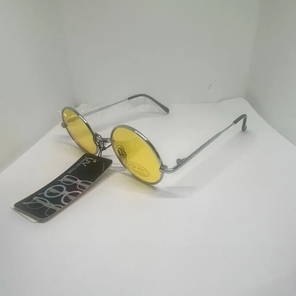 Retro Round UV400 Fashion Sunglasses – Metal Frame – New